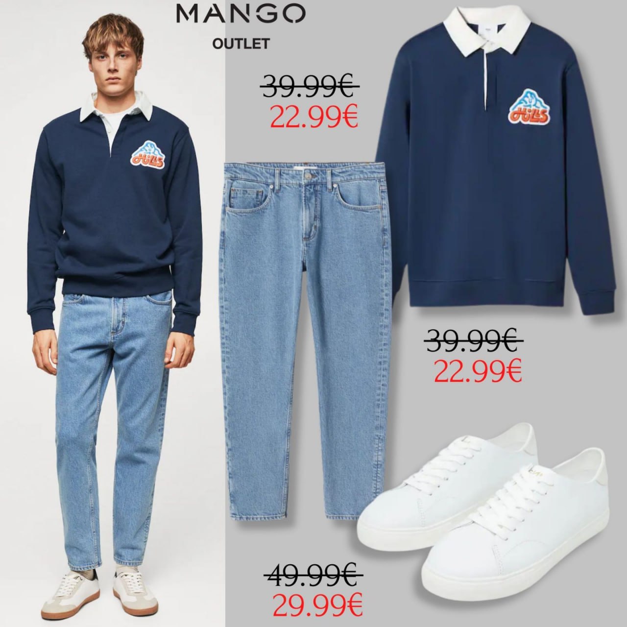 29.99 € Кросівки, шкіряні вставки. https://www.<b>mangooutlet</b>.com/es/hombre/ca...