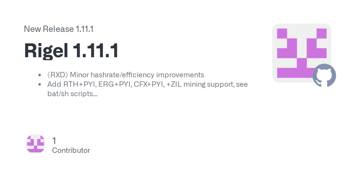 Rigelminer github. Rigelminer github
